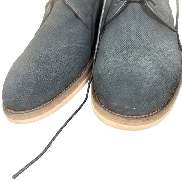 New Morretti Gold Label Navy Suede Shoes Size 11d main image 5